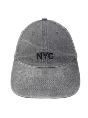 Atmosphere NYC Gray Baseball Cap One Size Adjustable Washed Cotton Slideback Hat